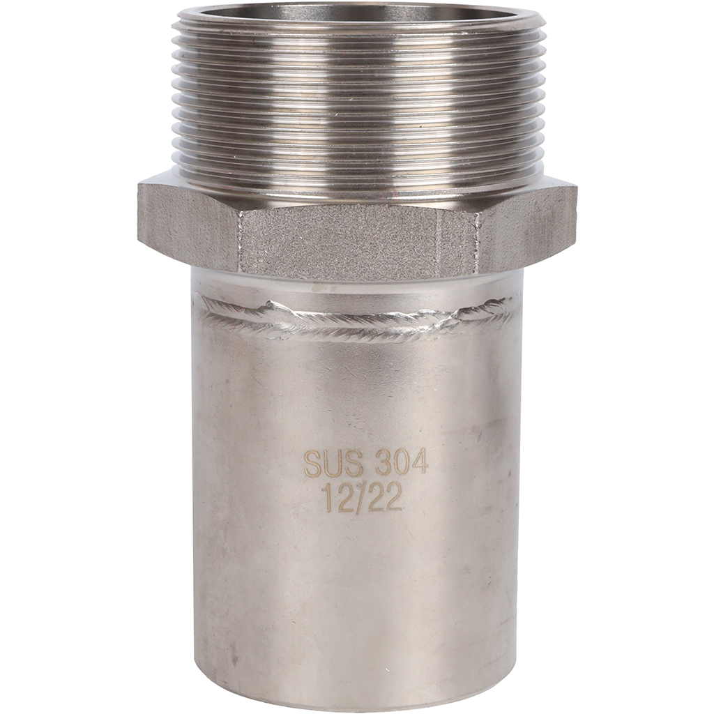 Вставка переходная НПр-НР ROMMER 54х2 из нержавеющей стали прессовой