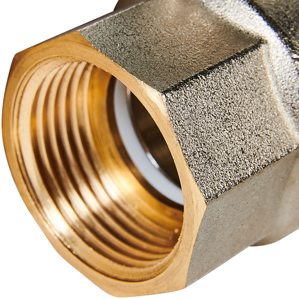 Кран шаровой полнопроходной STOUT ВР/НР ручка рычаг 1