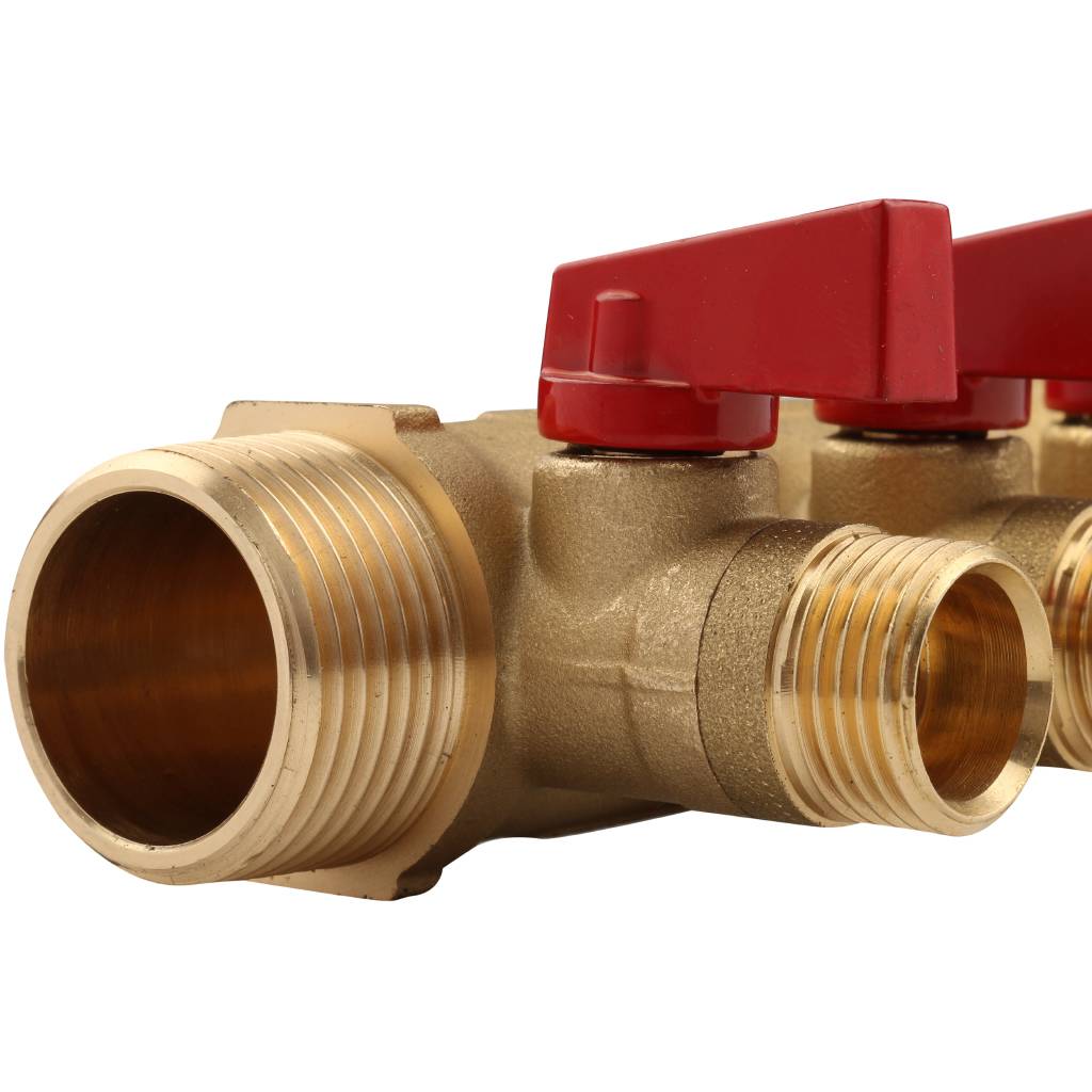 Коллектор распределительный с шаровыми кранами на 3 выхода TIEMME 1х1/2