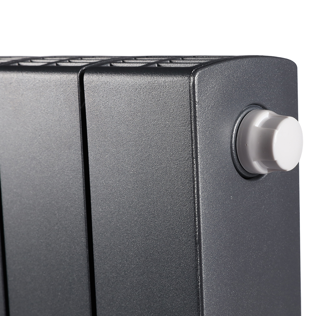 Радиатор биметаллический RIFAR SUPReMO VENTIL 500 SVR 12 секций нижнее правое подключение (Цвет ТИТАН), 4RS50.VR-12-TI