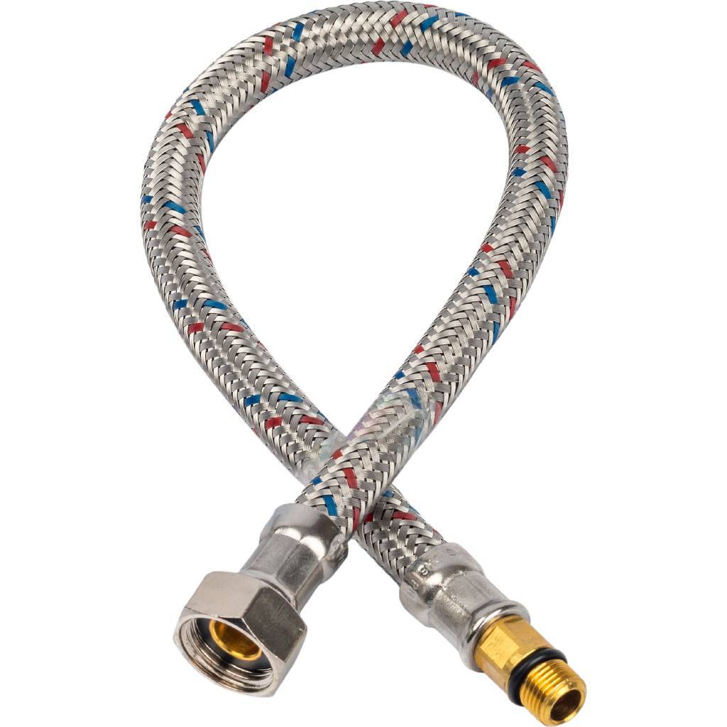 Гибкая подводка для воды STOUT M 10 (18мм) х ВР 3/8, длина 400 мм, SHF-0015-181010