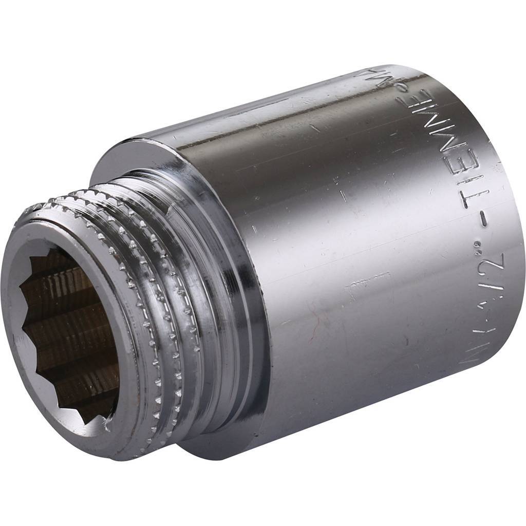 Удлинитель TIEMME НВ 25мм-1/2 хром для стальных труб резьбовой, 1500170