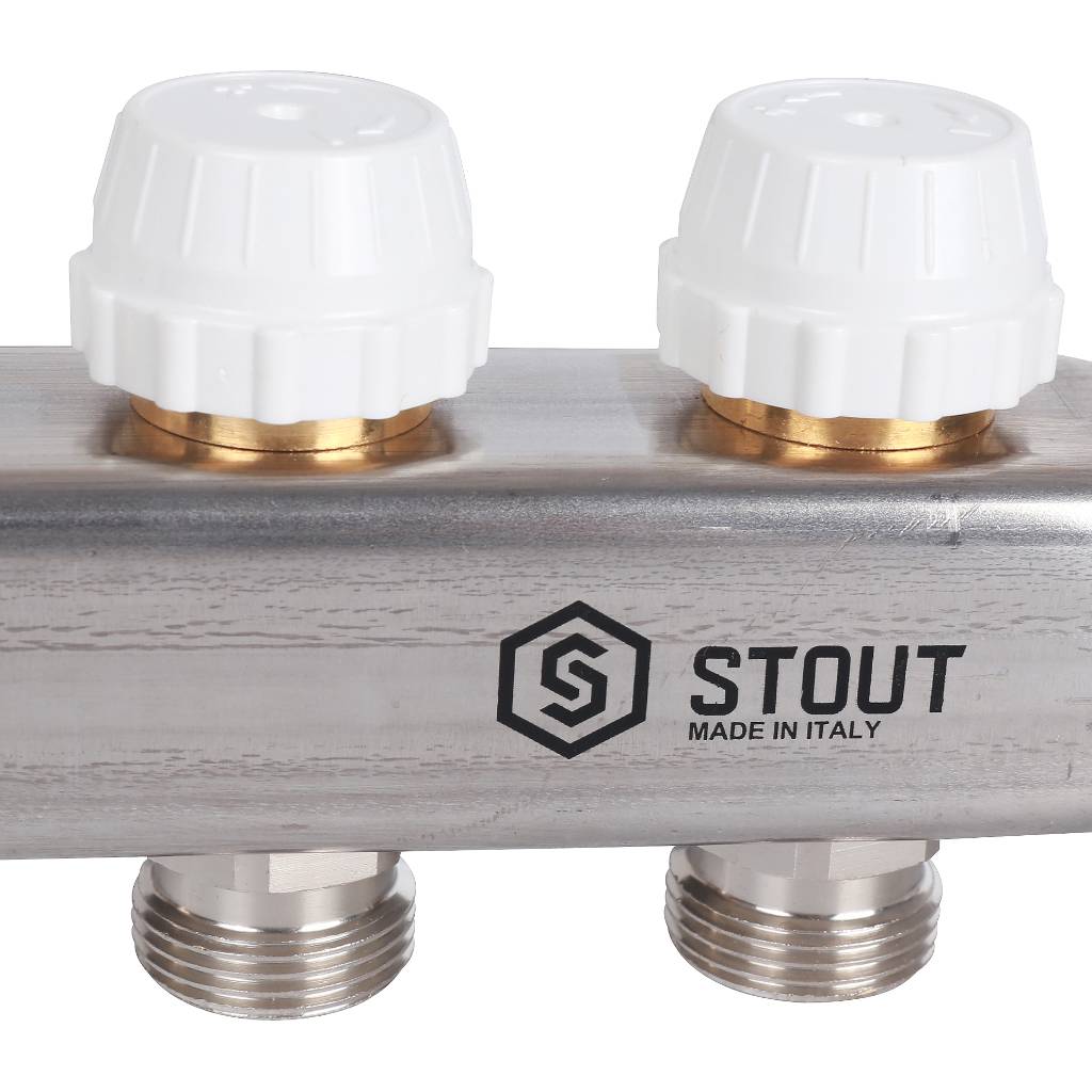 Коллектор из нержавеющей стали без расходомеров STOUT 13 выходов