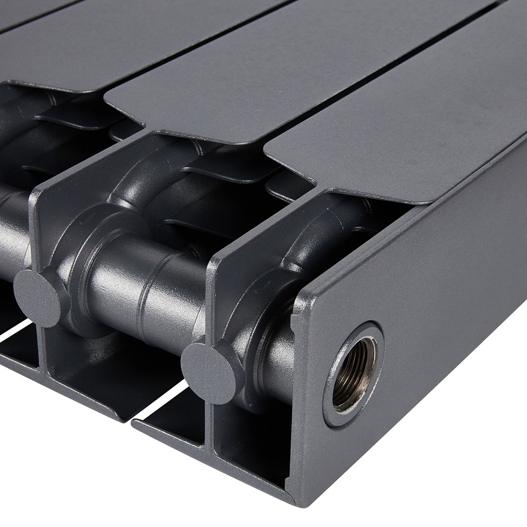 Радиатор биметаллический RIFAR SUPReMO 350 10 секций боковое подключение (ТИТАН), 4RS35-10-TI