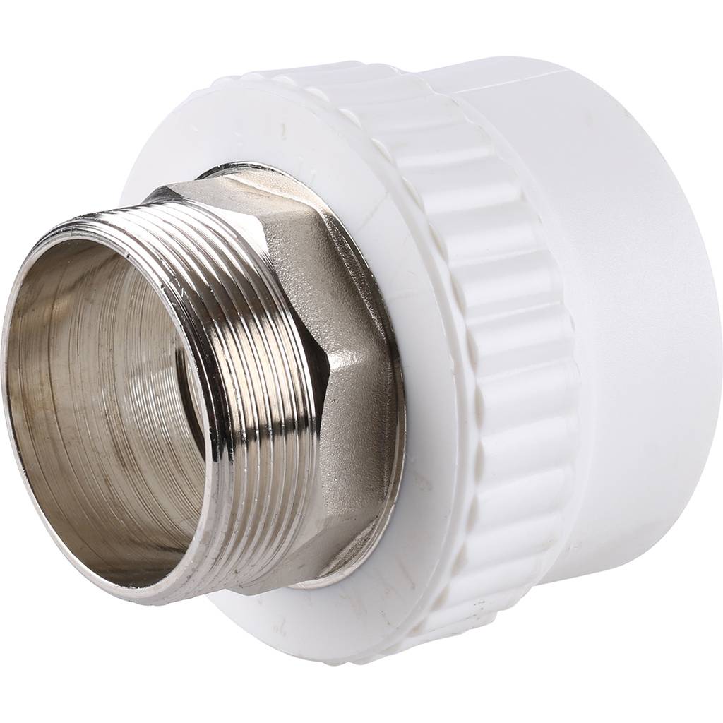 Муфта комбинированная Kalde под шестигранник (наруж. резьба, 63x2 ) для полипропиленовых труб под сварку, 3222-nmo-632006