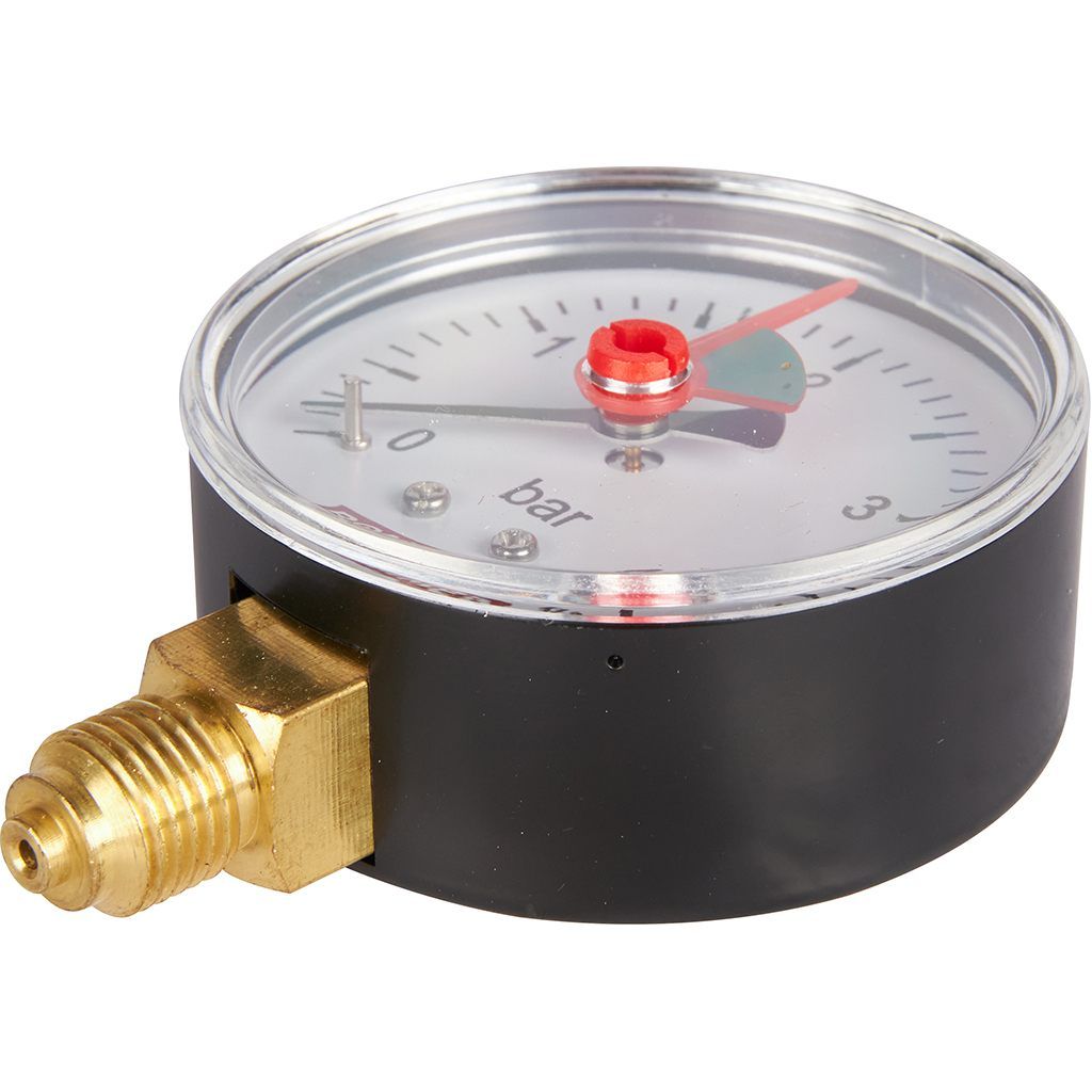 Манометр радиальный ROMMER 63 мм с указателем предела 1/4