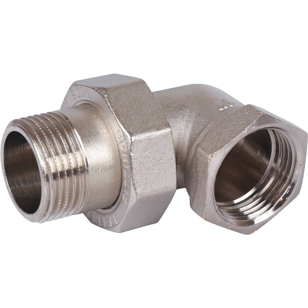 Разъемное угловое соединение STOUT американка ВН 1 уплотнение под гайкой o-ring кольцо, никелированное, SFT-0057-000001