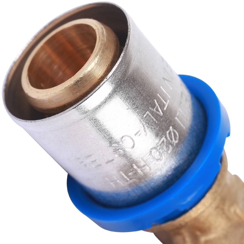 Тройник Prandelli Multyrama (внутр. резьба, 20х2x1/2 профиль H, TH, U) для металлопластиковых труб прессовой, 509.08.52.0