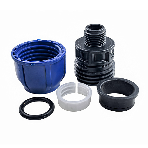 Муфта компрессионная, полипропилен наружная резьба 25х 1/2, для полиэтиленовых труб, РТП