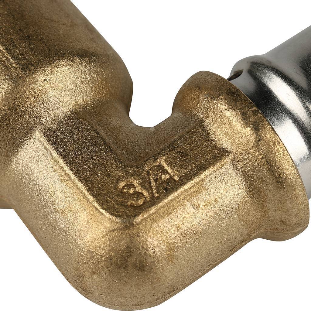 Угольник-переходник STOUT с внутренней резьбой 3/4 х20 для металлопластиковых труб прессовой, SFP-0010-003420