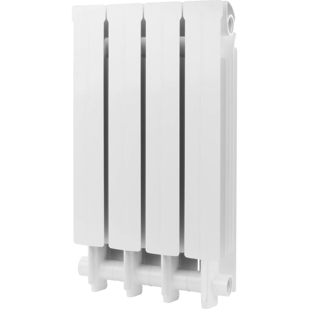 Радиатор алюминиевый Global VOX- R 500 4 секции боковое подключение (белый RAL 9010), VX05001004