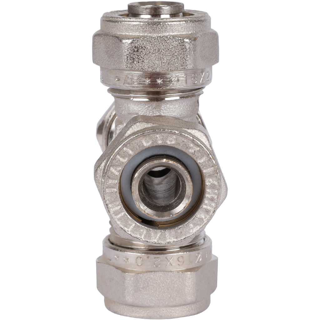 Крестовина TIEMME (16х2.0) для металлопластиковых труб винтовой, 1600071