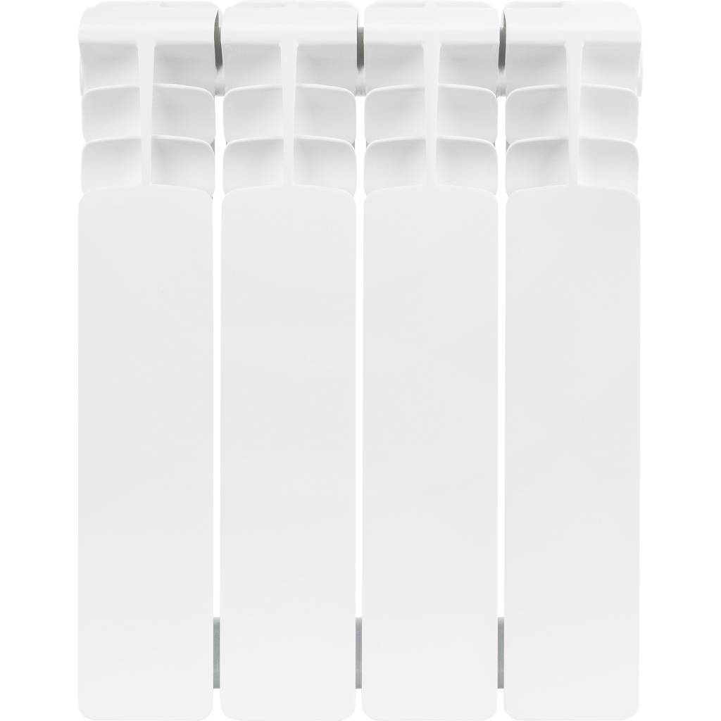 Радиатор биметаллический STOUT Space 350 4 секции боковое подключение RAL9016, SRB-0310-035004