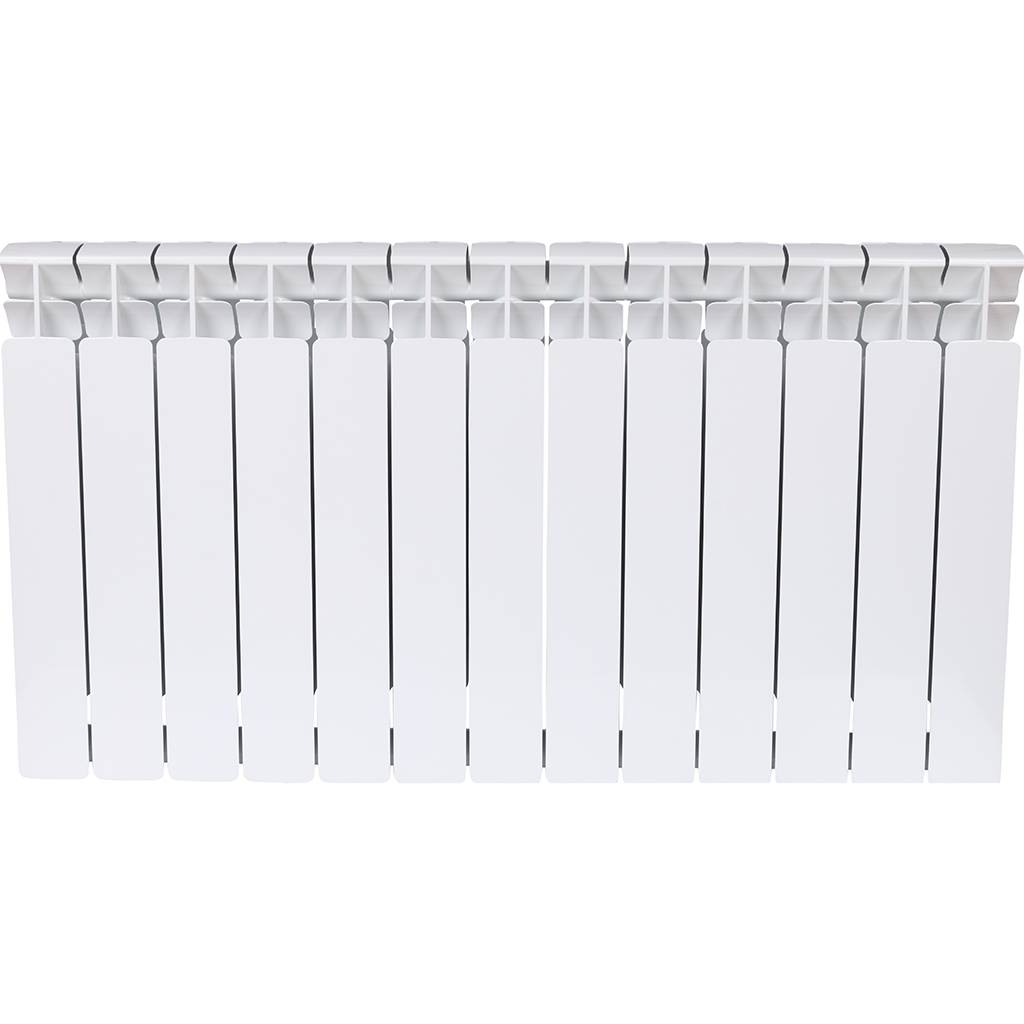 Радиатор биметаллический RIFAR BASE 500 13 секций боковое подключение (белый RAL 9016), 1RB50-13