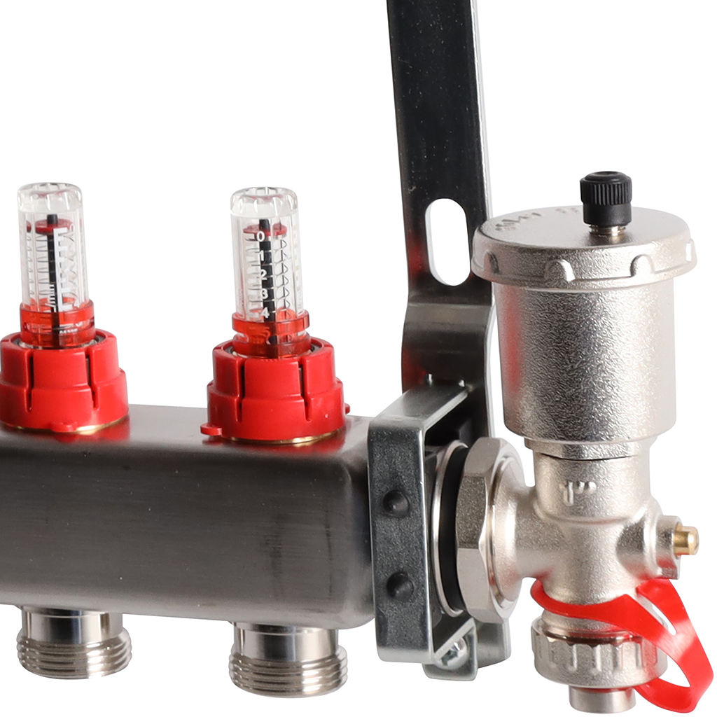 Коллектор из нержавеющей стали в сборе с расходомерами ROMMER 11 выходов