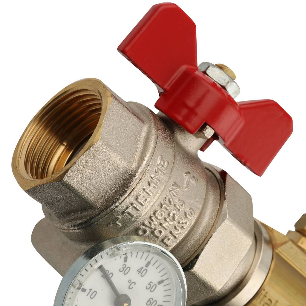 Коллектор в сборе на 6 выходов TIEMME 1х3/4 ЕК, 3870007(3875G060506)