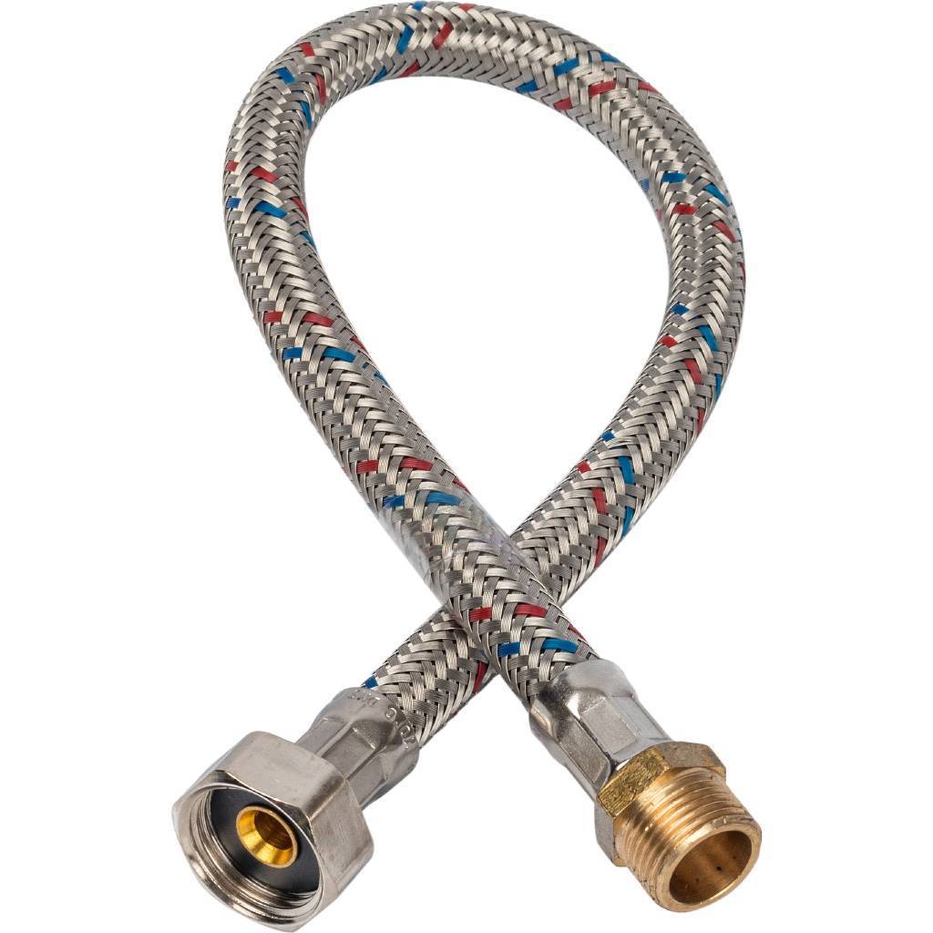 Гибкая подводка для воды STOUT НР 3/8 х ВР 1/2, длина 400 мм, SHF-0065-081015