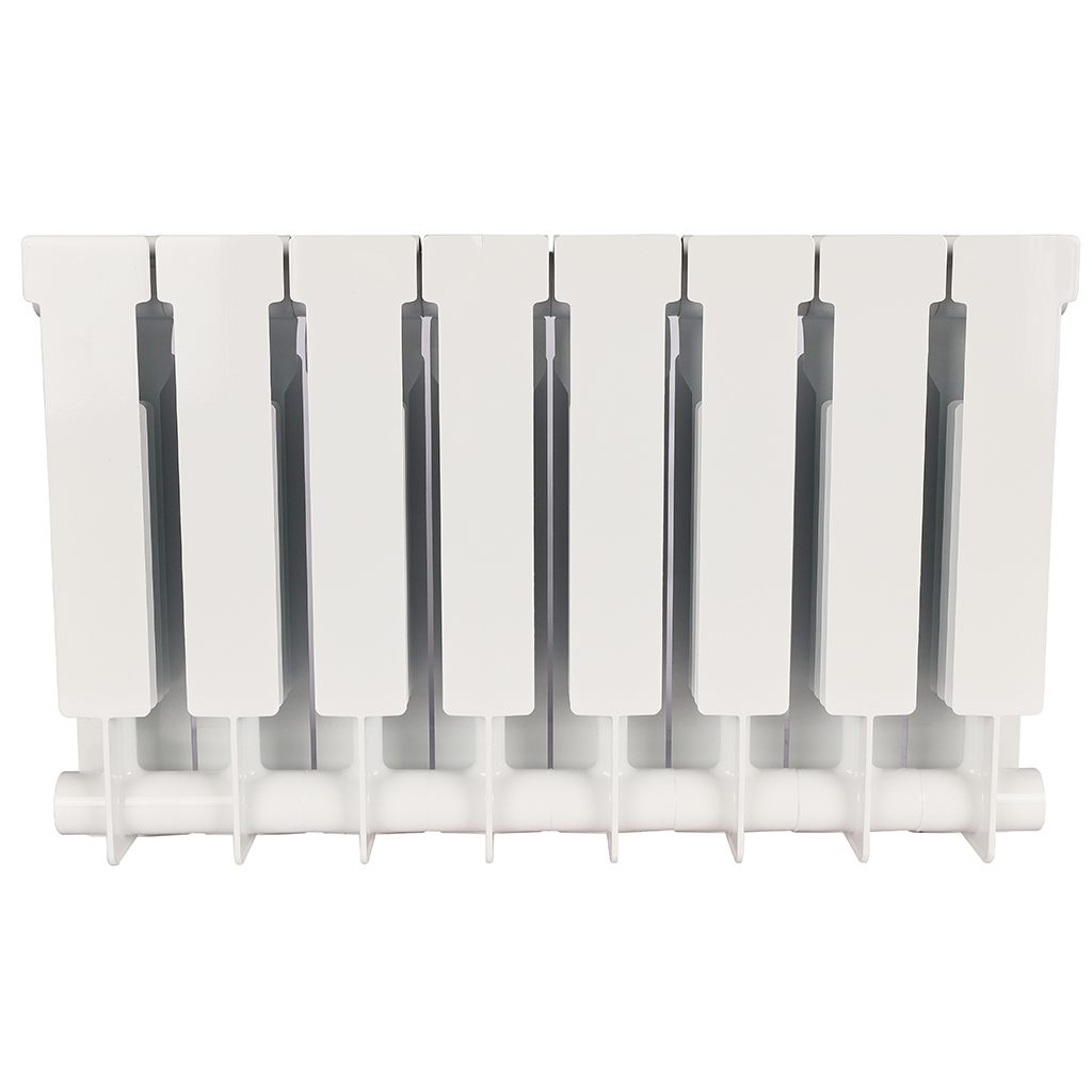 Радиатор биметаллический STOUT ALPHA 350 8 секций боковое подключение (белый RAL 9016), SRB-2310-035008