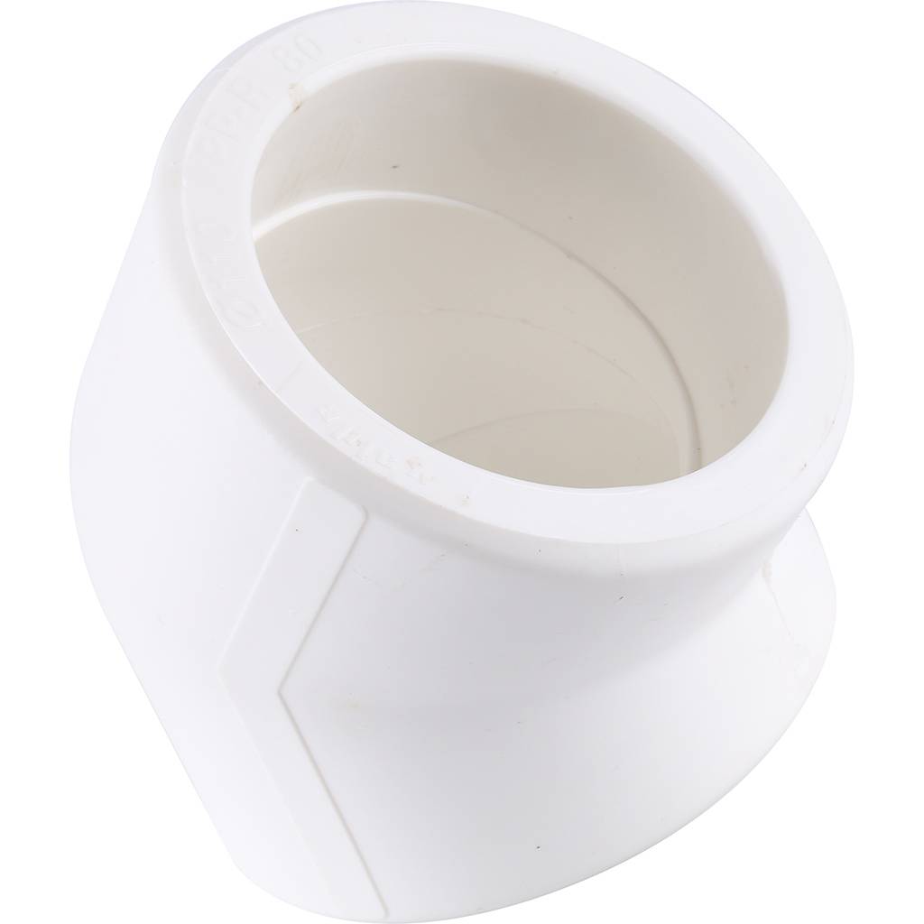 Угольник 45* Kalde d=110 для полипропиленовых труб под сварку (цвет белый), 3212-elb-110045