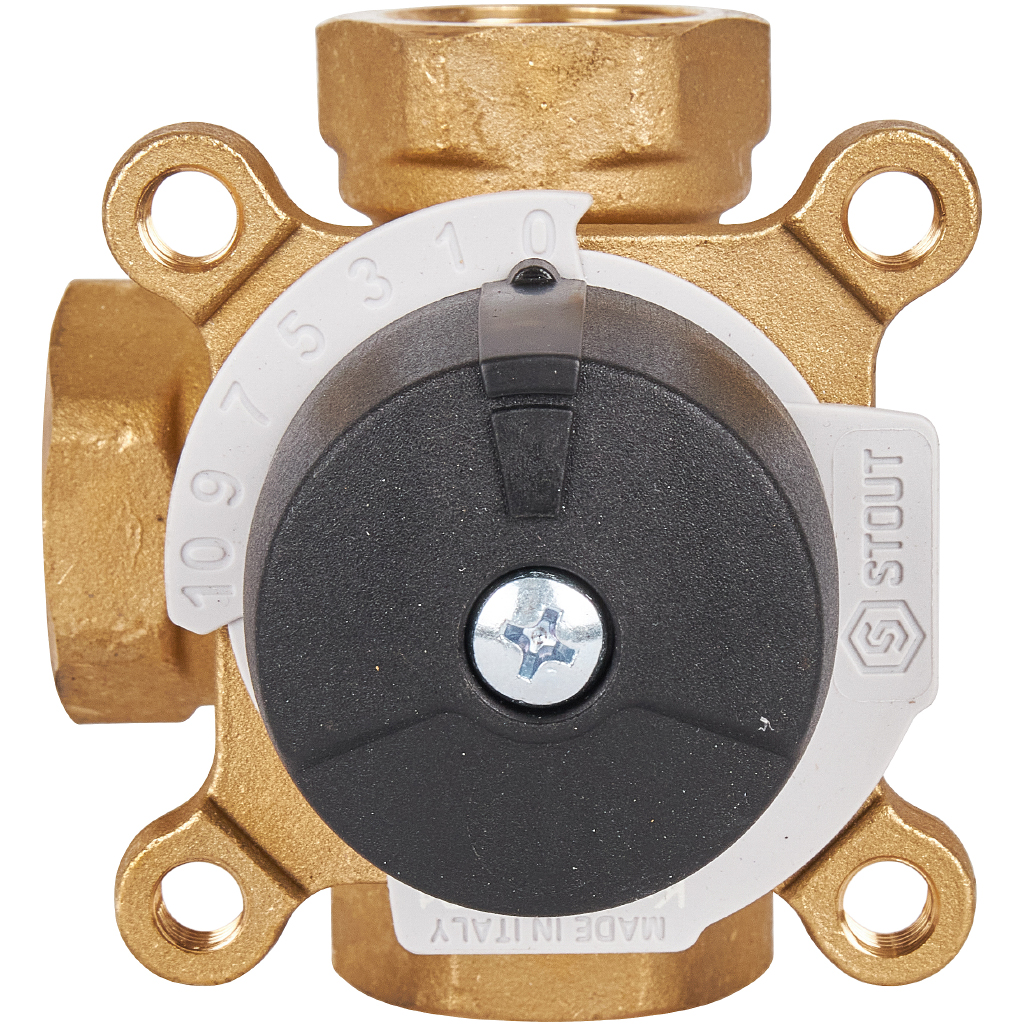 Трехходовой смесительный клапан STOUT 3/4 Kvs 6, SVM-0003-012002