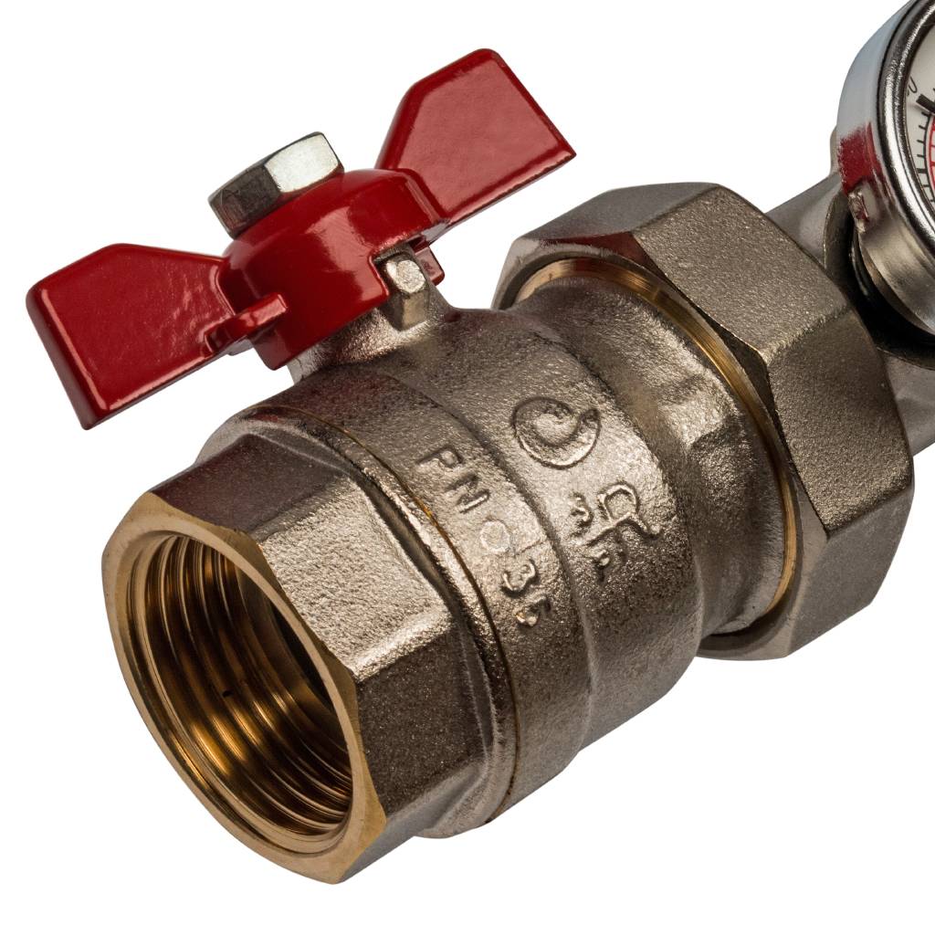 Коллектор распределительный из латуни без расходомеров STOUT 8 выходов, SMB 0468 000008