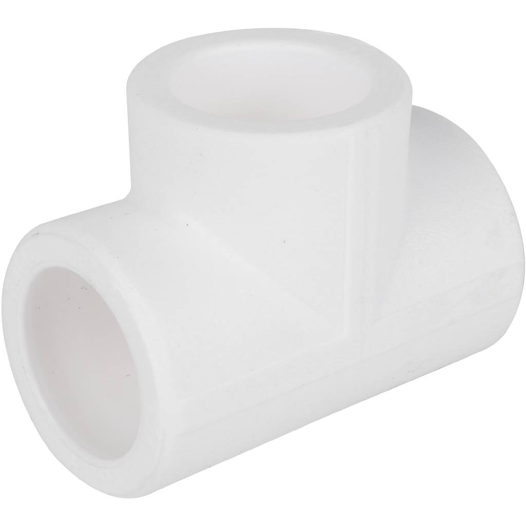 Тройник Kalde d=25 для полипропиленовых труб под сварку (цвет белый)