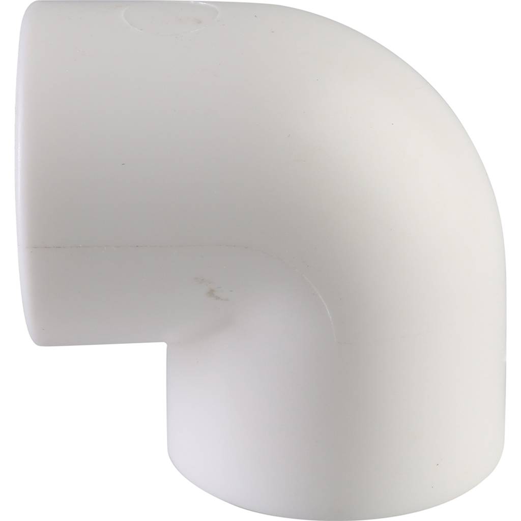 Угольник Политэк d=20 90* для полипропиленовых труб под сварку (цвет белый)