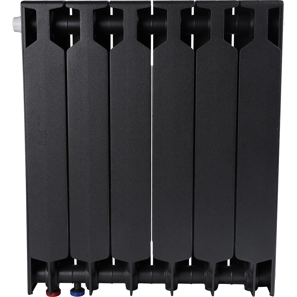Радиатор биметаллический RIFAR SUPReMO VENTIL 500 SVR 6 секций нижнее правое подключение (Цвет АНТРАЦИТ), 4RS50.VR-6-AN
