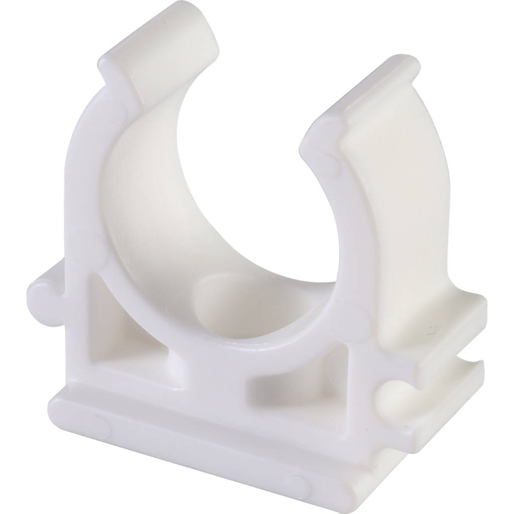 Крепление Политэк d=20 для полипропиленовых труб под сварку (цвет белый), 9000000020