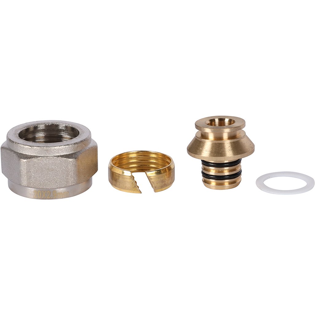 Фитинг компрессионный ROMMER евроконус для труб PEX-AL-PEXc 20х2,9х3/4, RFC-1026-202934