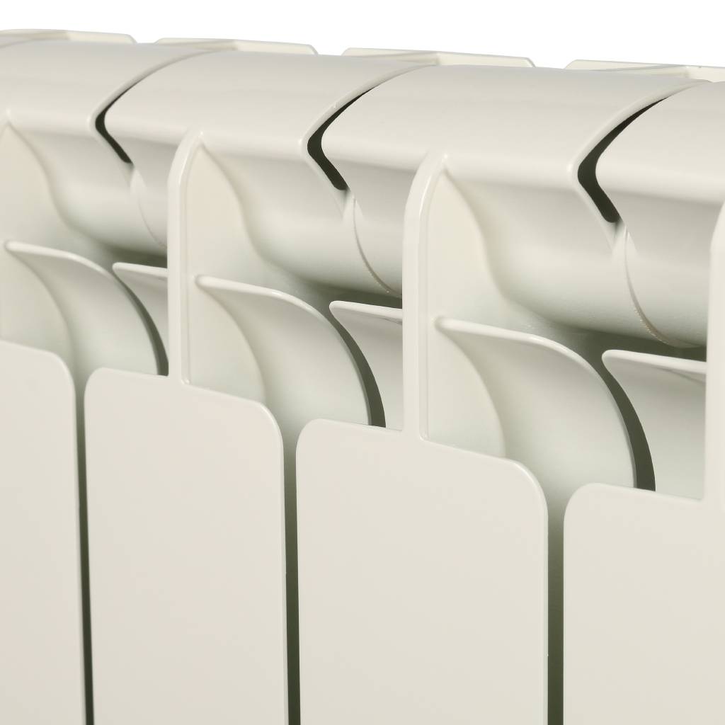 Радиатор алюминиевый STOUT Bravo 500 6 секций боковое подключение RAL9010, SRA-0110-050006