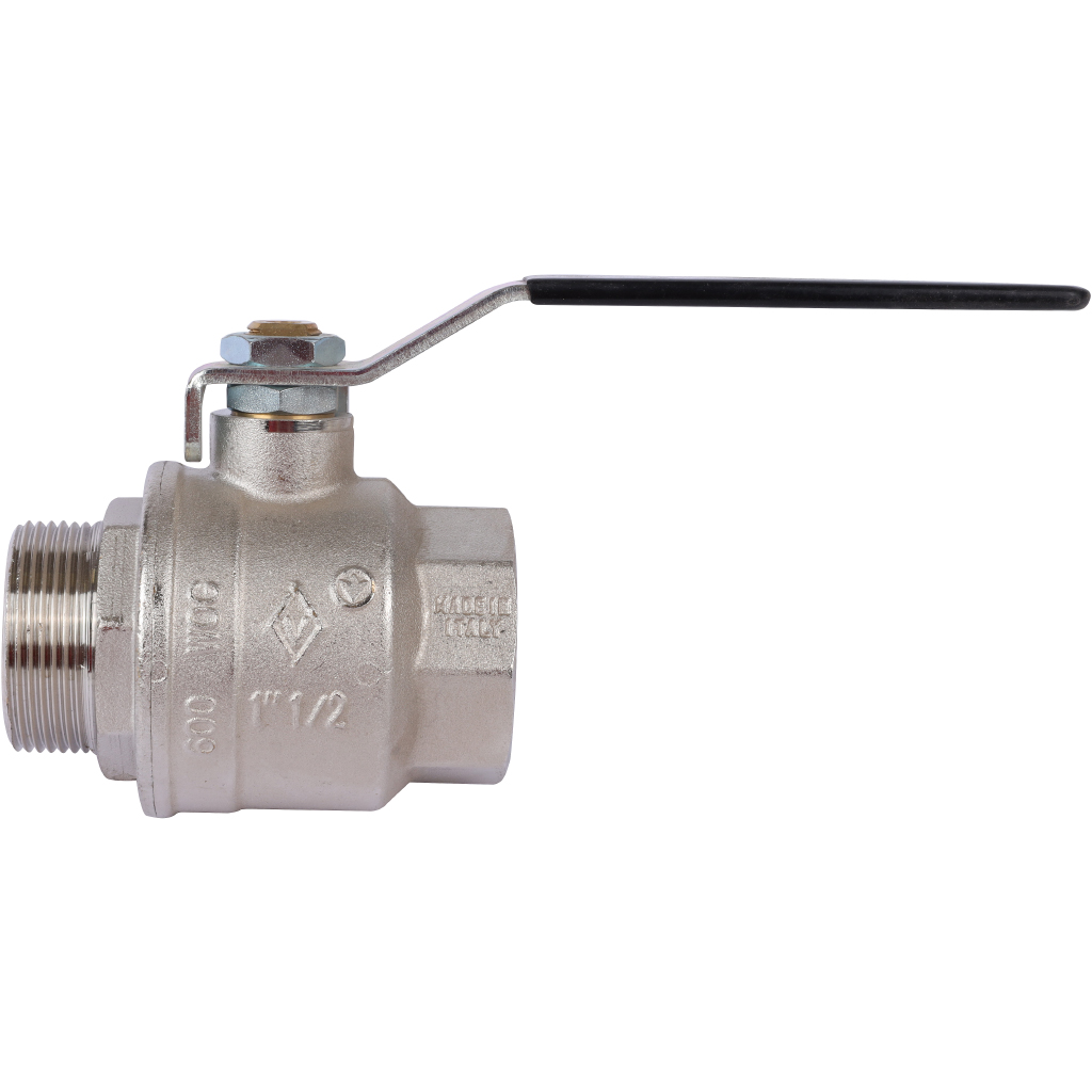 Кран шаровой BUGATTI Oregon (ручка-рычаг сталь) внут-нар резьба 1 1/2, 03060111