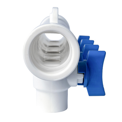 Коллектор с шаровым краном синий PPR 32х20/4,  белый, RTP