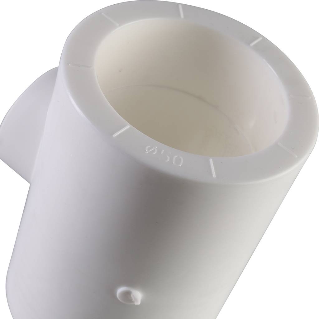 Тройник переходной Политэк 50х25х50 для полипропиленовых труб под сварку (цвет белый), 9300502550