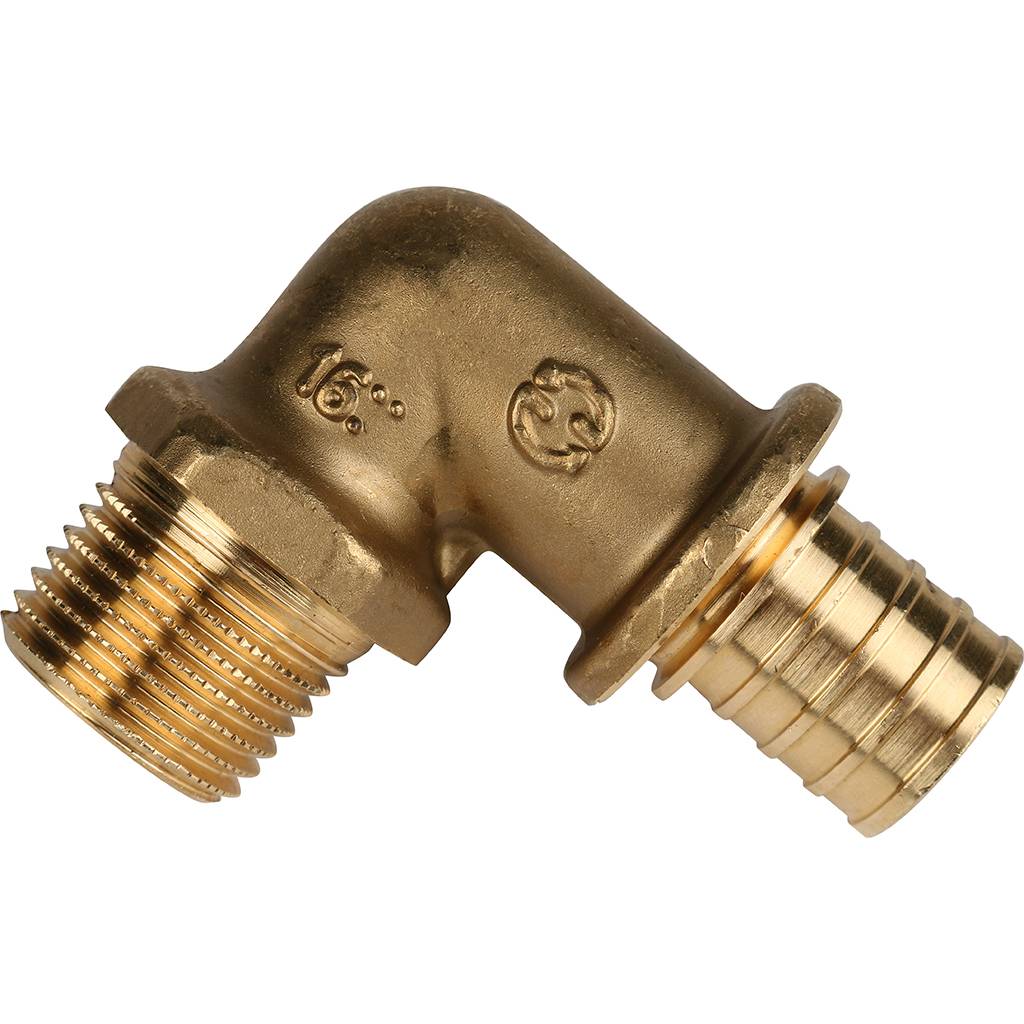 Угольник-переходник STOUT с наружной резьбой 20xR 1/2 для труб из сшитого полиэтилена аксиальный, SFA-0005-002012