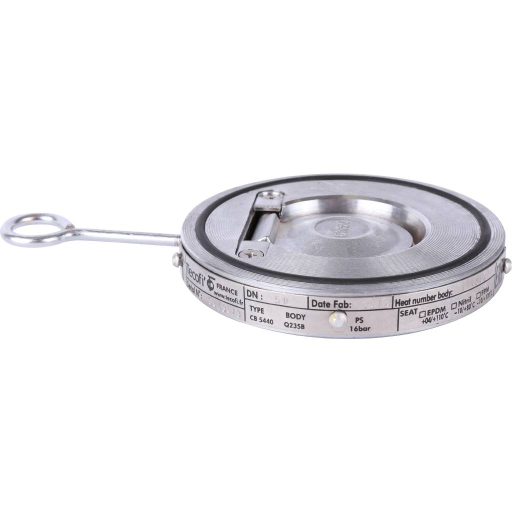 Клапан обратный Tecofi Ду50 Ру16 1/ств стальной межфланцевый стальной, CB5440-0050