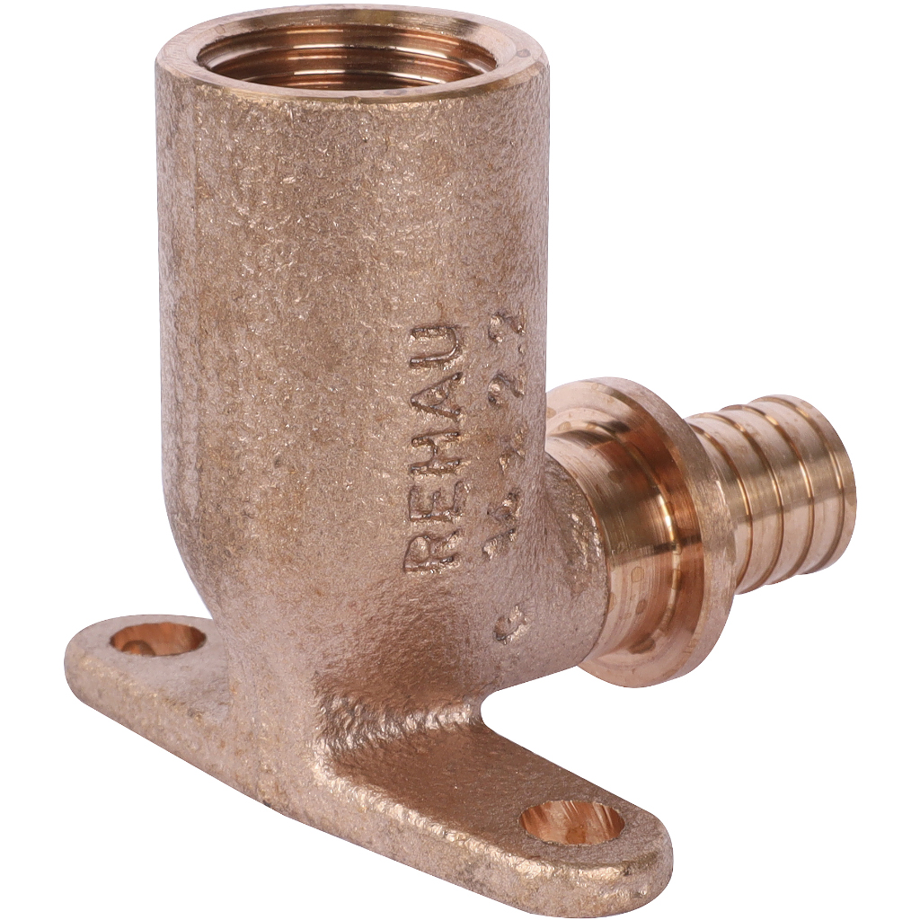 Угольник настенный РЕХАУ RAUTITAN 16-Rp 1/2 RX+ с длинным патрубком, внутр. резьба для труб из полиэтилена аксиальный