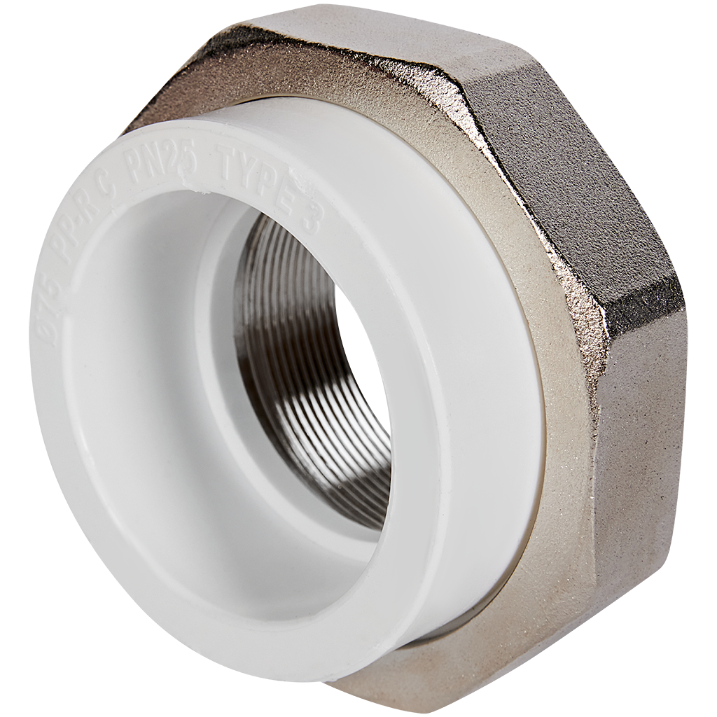 Муфта комбинированная Pro Aqua d=75-2.1/2 PP-R разъемная (американка) ВР Белая