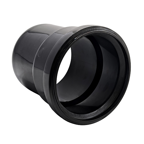 Переход с пластиковой на чёрную канализацию ВК ПП 110/100, черный,РТП