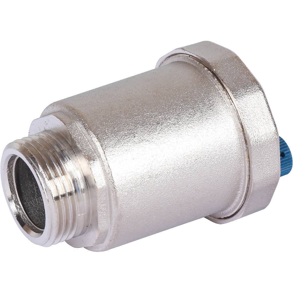 Воздухоотводчик автоматический вертикальный выпуск STOUT нар.р. 3/4 никель