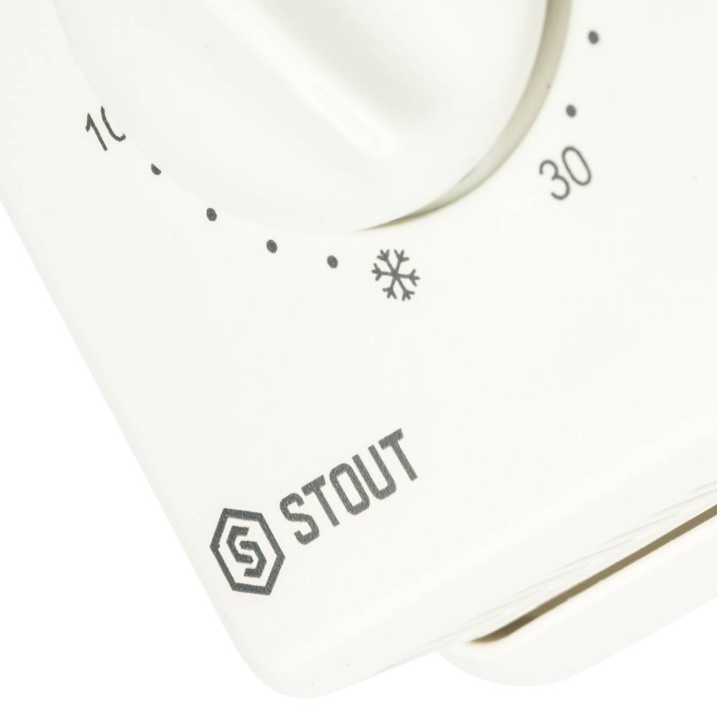 Комнатный проводной термостат STOUT TI-N с переключателем зима-лето и светодиодом