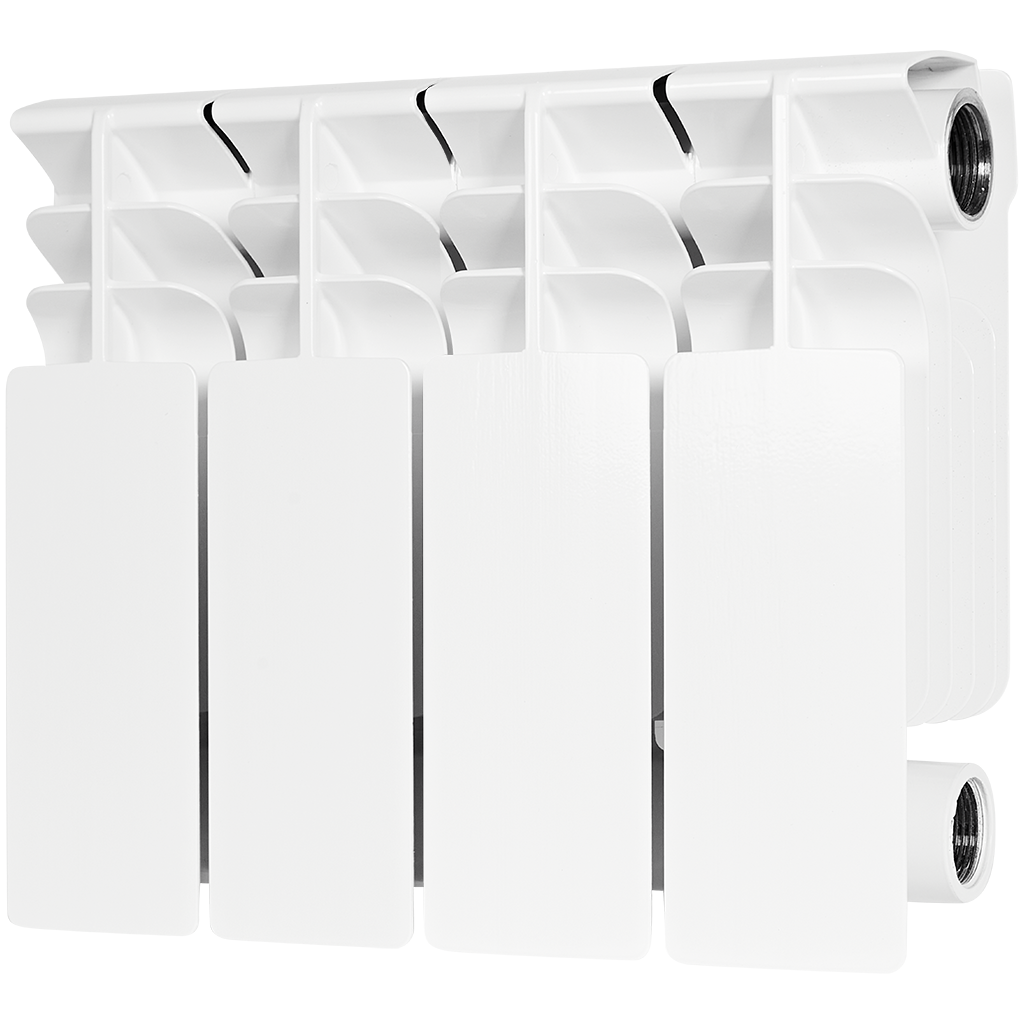 Радиатор биметаллический STOUT TITAN 200 4 секций боковое подключение (белый RAL 9016)