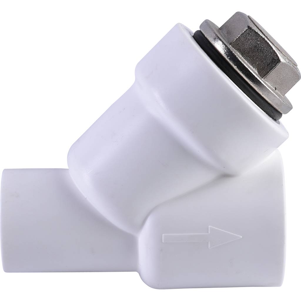 Фильтр Политэк d=32 для полипропиленовых труб под сварку (ВН-НР) (цвет белый)