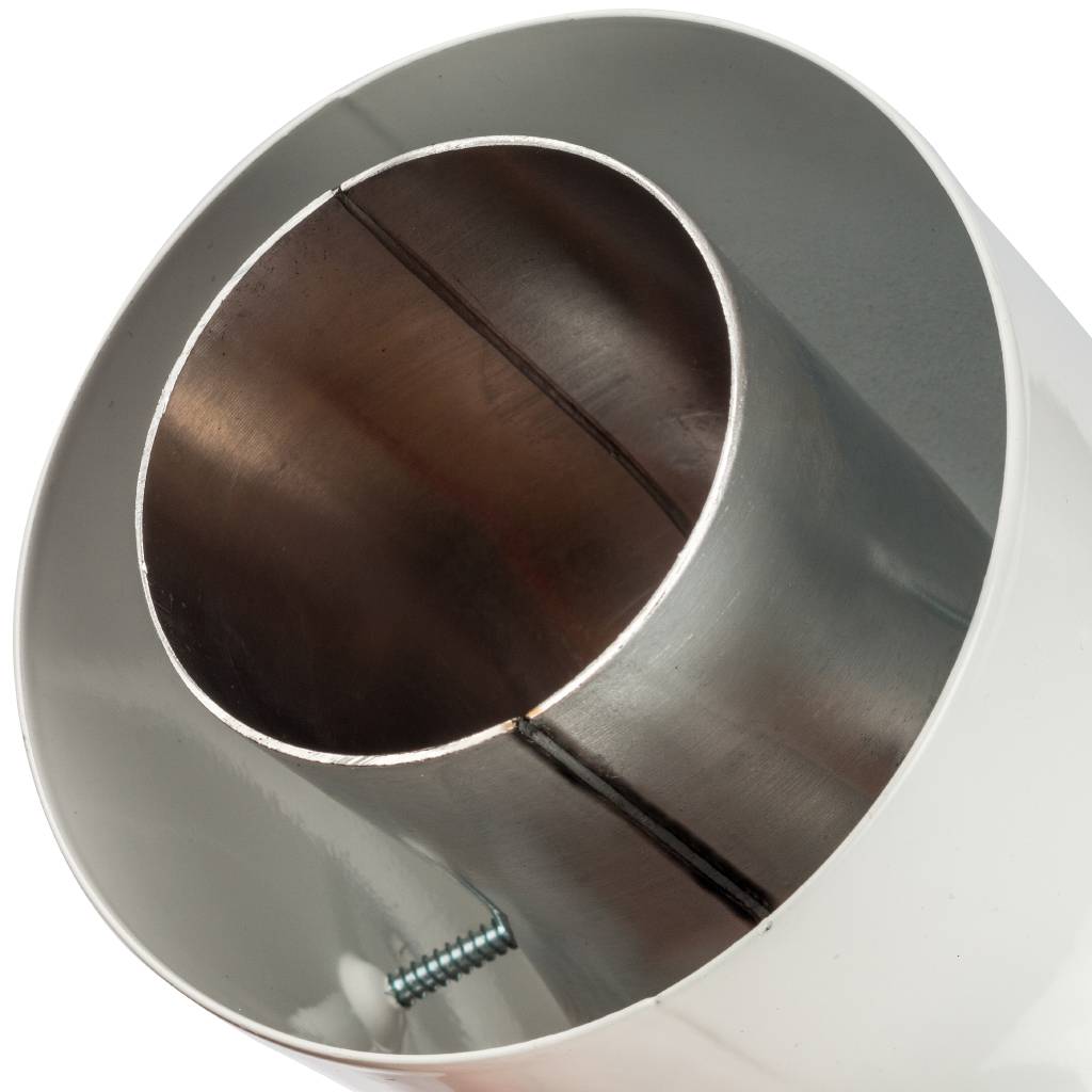 *SCA-6010-000045 STOUT Элемент дымохода отвод коаксиальный 45°  DN60/100, п/м уплотнения и хомут в комплекте (с логотипом), SCA-6010-000045