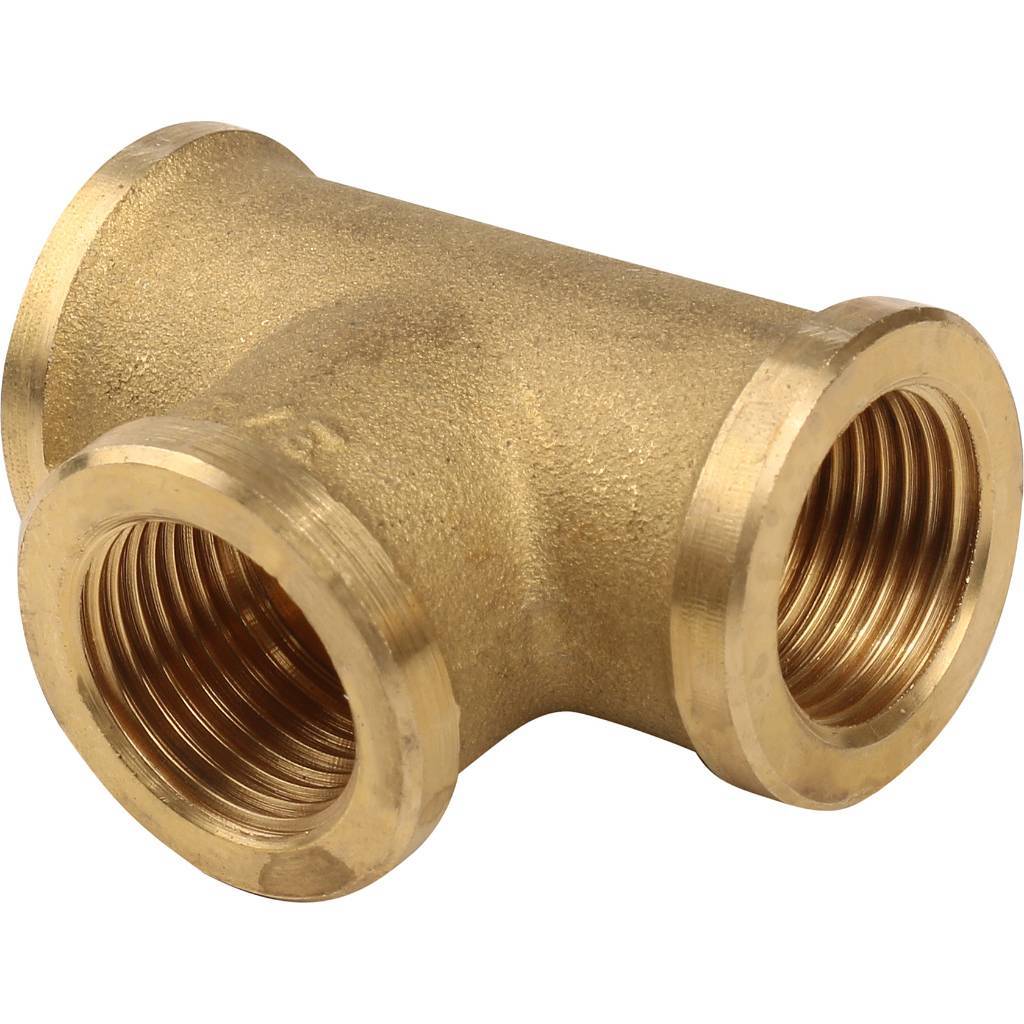 Тройник TIEMME ВВ 3/8 x3/8x3/8 для стальных труб резьбовой, 1500275