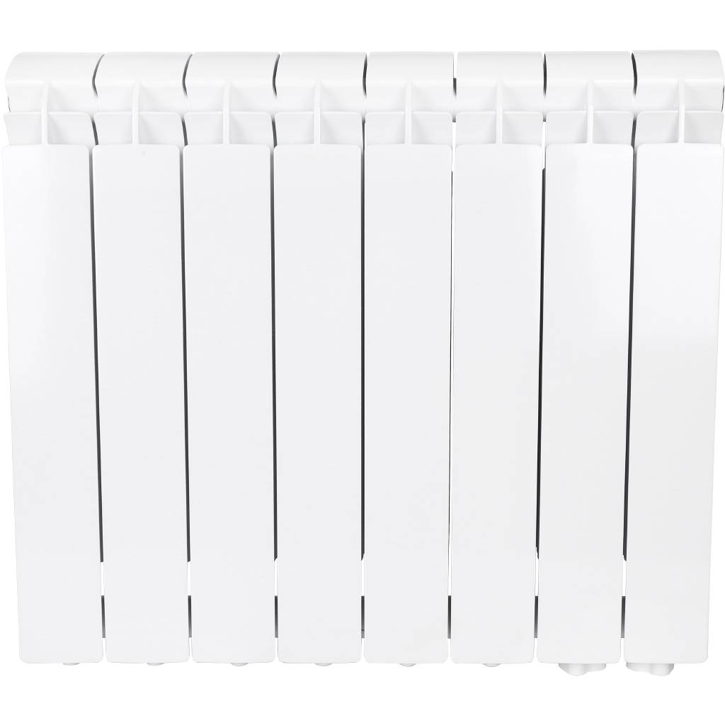 Радиатор алюминиевый Global VOX- R 500 8 секций нижнее правое подключение (белый RAL 9010), 169530