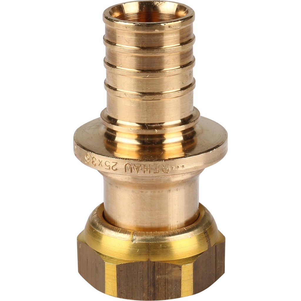 *Переходник РЕХАУ RAUTITAN с накидной гайкой 25-G 3/4 RX+ для труб из сшитого полиэтилена аксиальный, 14563391001