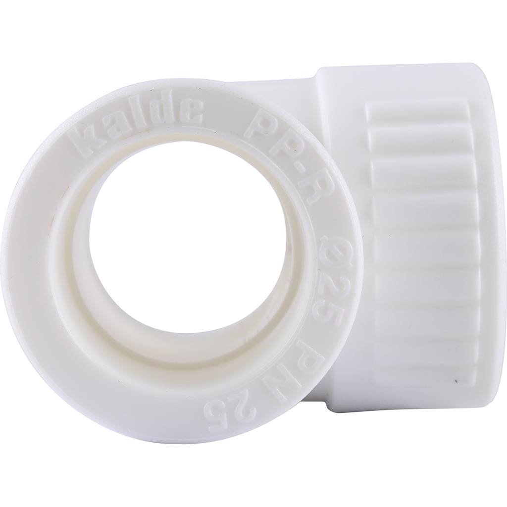 Тройник Kalde с внутренней резьбой 25х1/2 для полипропиленовых труб под сварку (цвет белый), 3222-tfo-250b25