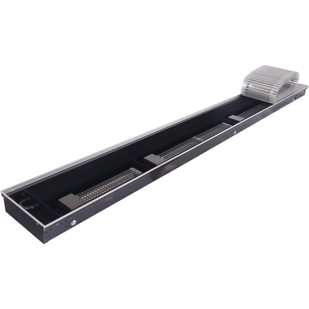 Внутрипольный конвектор STOUT SCQ-1100 75х240х2250 (Решётка роликовая) правое подключение, SCQ-1100-0724225