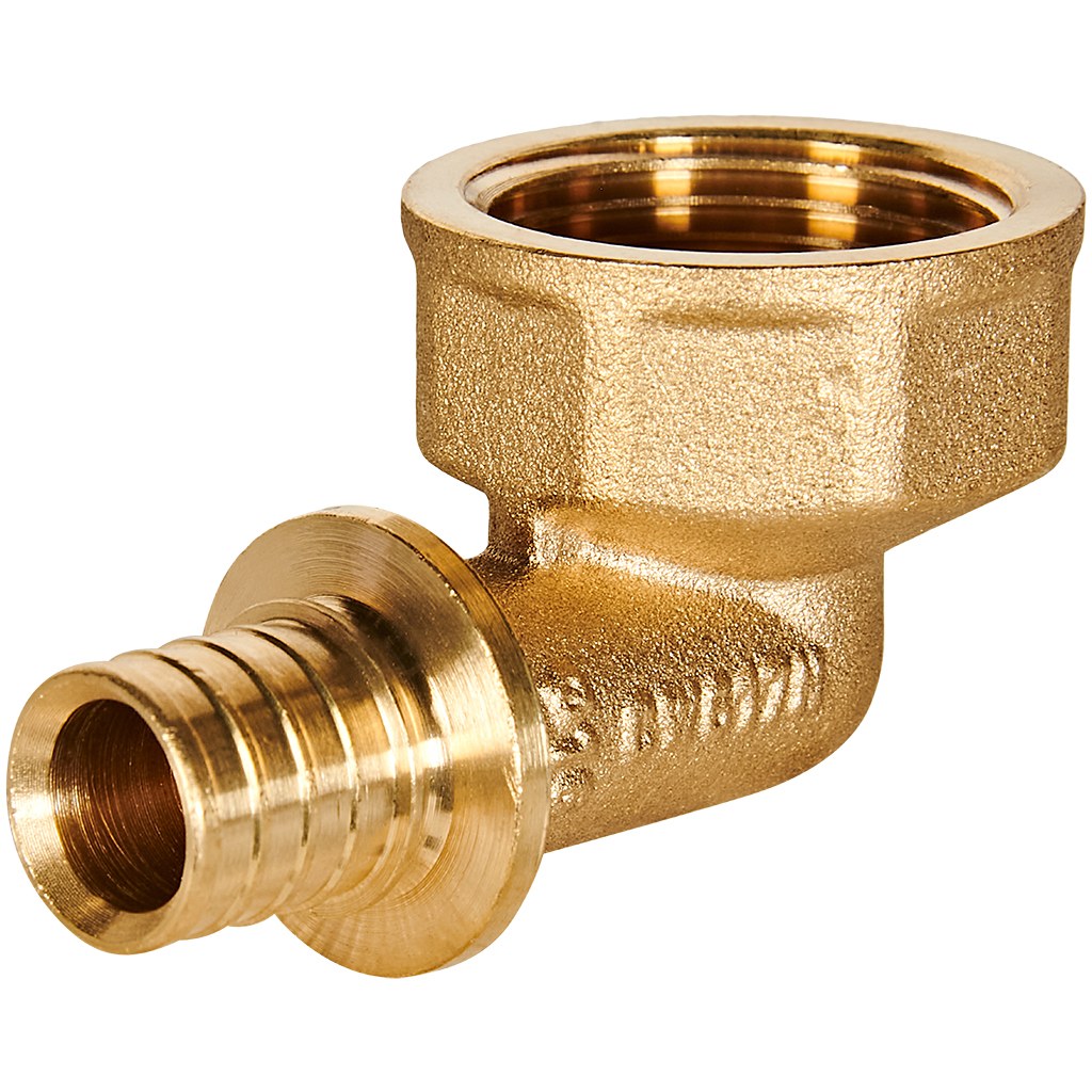 Угольник-переходник с внутренней резьбой ROMMER 16xG 3/4 для труб из сшитого полиэтилена аксиальный, RFA-0006-001634